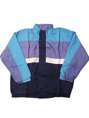 Vintage 80's Christian Dior Colorblock Windbreaker Jacket (L)
